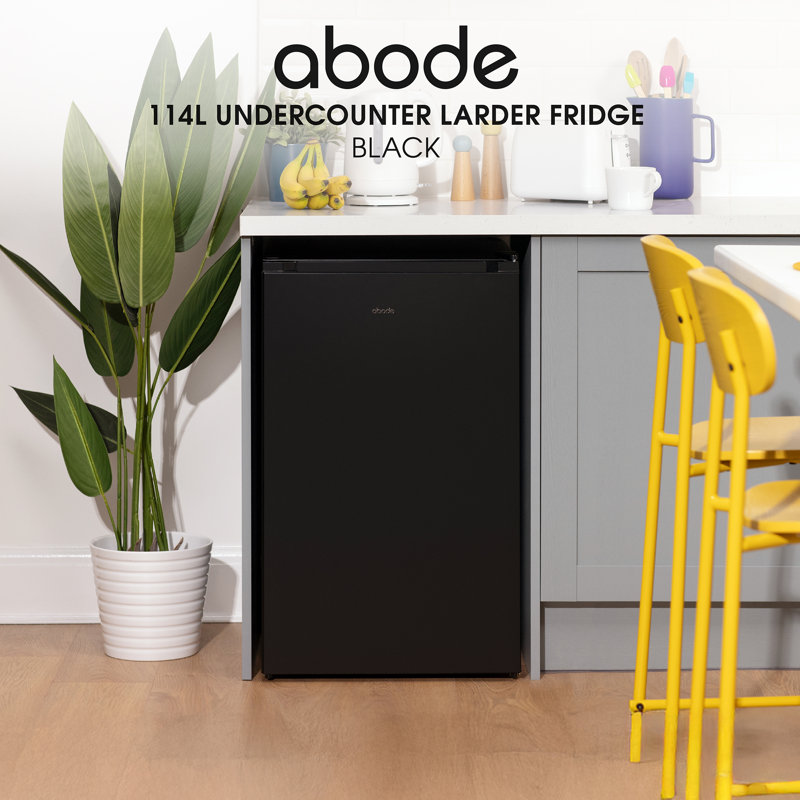 Abode 114m³ L Freestanding Mini Fridge, Black