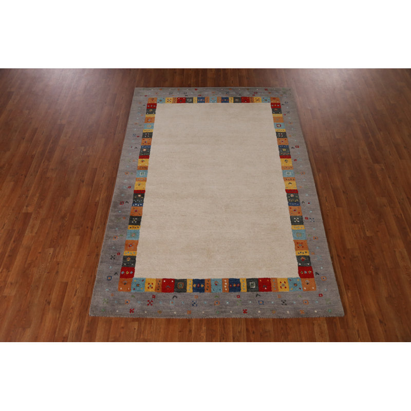 Solid Gabbeh Indian Area Rug