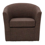 Hansell Upholstered Swivel Barrel Chair