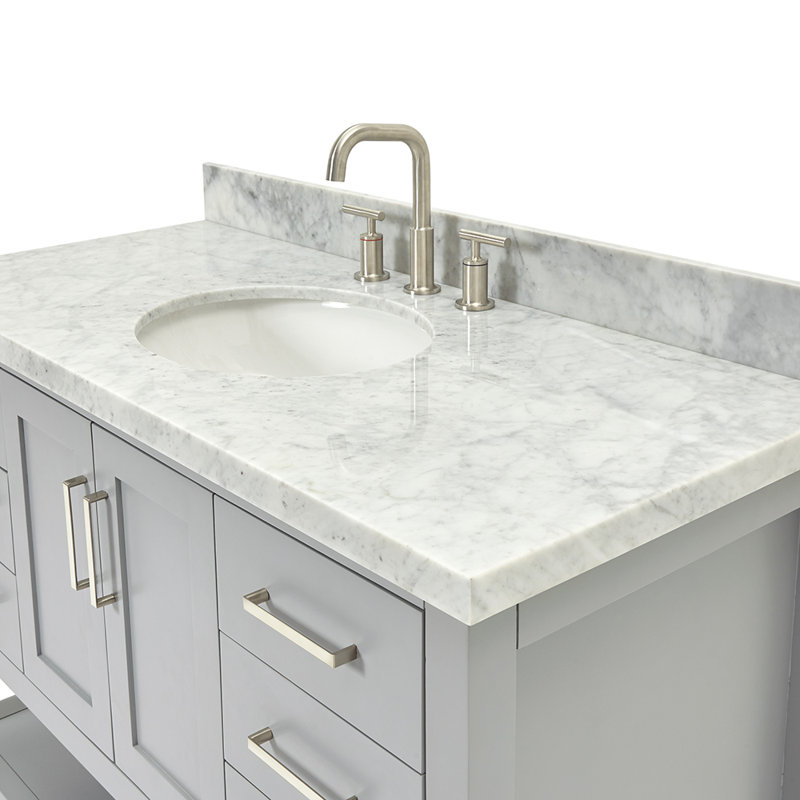 Magnolia Bath Vanity Oval Basin S049SCWOV, Gray, Oval