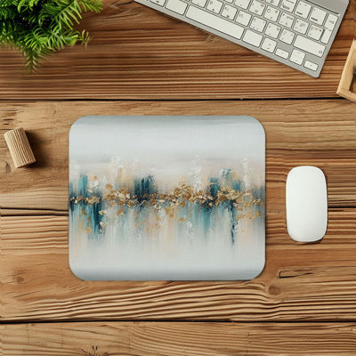 Abstract Brush Strokes IV Transitional Gaming Cute Office Laptop Desk Pad Gift Mat Square Rectangle Non-Slip Mousepad