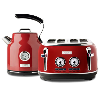 HADEN Dorset Bundle with 4-Slice Toaster and Electric Kettle