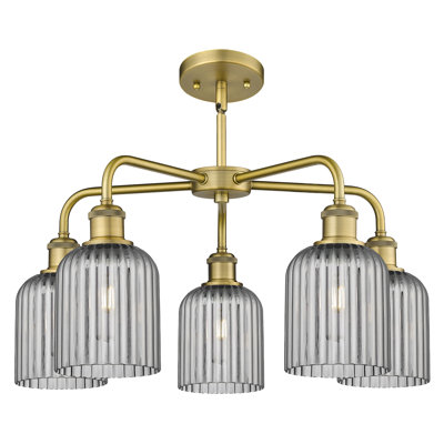 Ballston - Trig - 5 Light 23" Stem Hung Chandelier