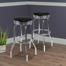 Clarksburg Swivel Upholstered Counter Stool with Metal Frame