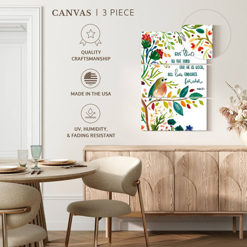 Tergel Give Thanks To The Lord, 74" H x 48" W