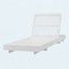Chaise longue d'extérieur en bois d'acacia blanc avec méridienne inclinable réglable à 6 positions et à 4 positions de 400 lb pour la piscine