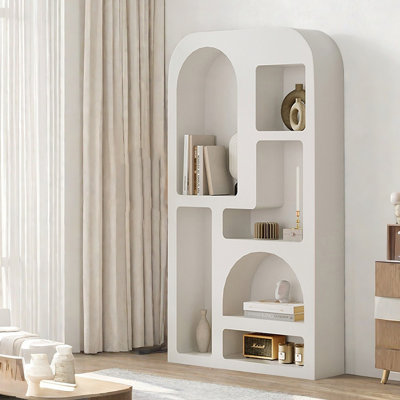 Light Luxury Modern Floor Painted Wooden Bookcase