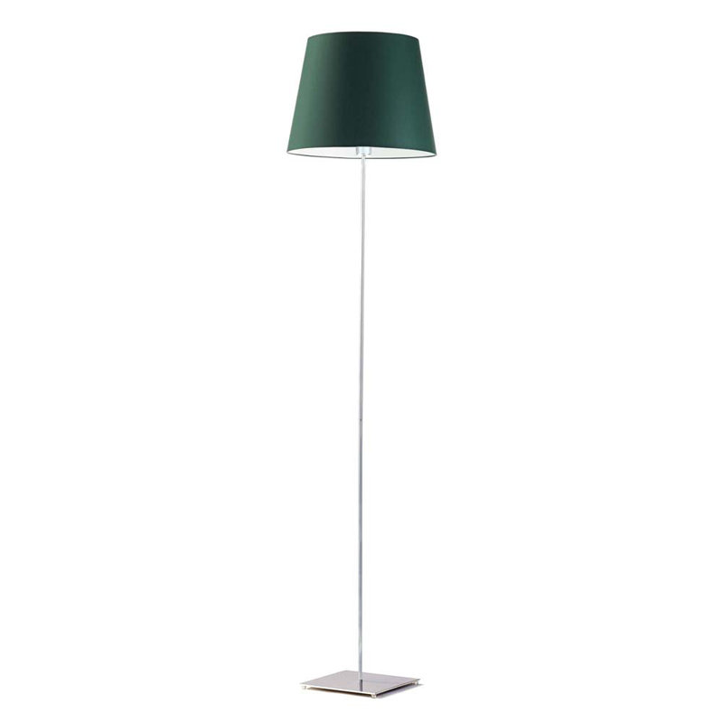 Asauni 162.5 H cm Traditional Floor Lamp, Bottle Green, Chrome