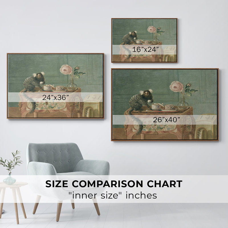 Paysage rétro - CDX, 17" H x 25" W, Toile encadrée noyer flottant
