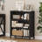 Aust Farmhouse Bookshelf, Wood 3 Shelf Bookcase, Small Floor Free Standing Book Shelves For Living Room, Home Office-124580315