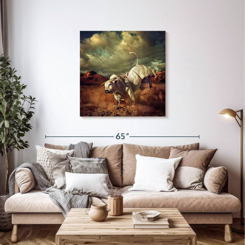Crowle Bucking Bull, 36" H x 36" W