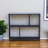 Elidona 30" Black and White Iron Three Tier Geometric Bookcase