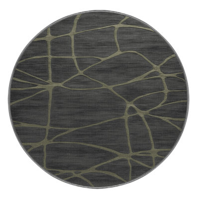 Tapis abstrait gris lavable à la machine