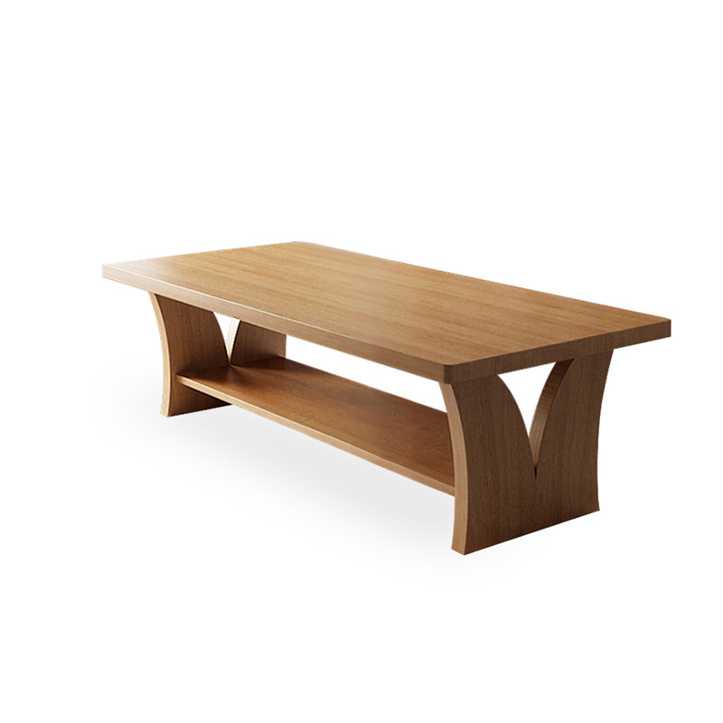 Bureau rectangulaire brun en bois massif, H 29,53 po x l 62,99 po x P 27,56 po