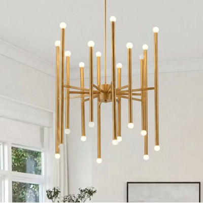 Kamaran 24 - Light Dimmable Sputnik Sculptural Glow Chandelier Hallway or Dining Room Low Voltage