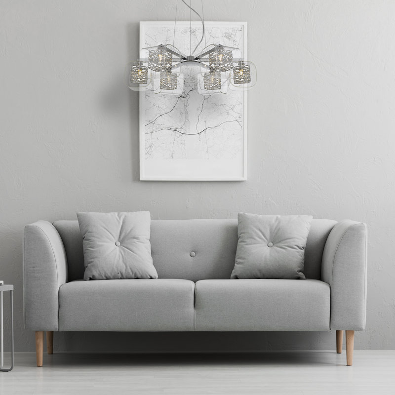 Kidsgrove 6 - Light Chandelier, Chrome