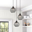 Aalyan 3 - Light Matte Black Cluster Pendant Light