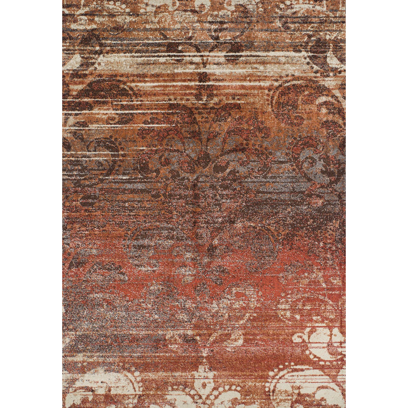 Manriquez Damask Hand Woven Area Rug, Rectangle 160 x 235cm