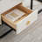 Marble Nesting Table, Coffee Table Set of 2 End Table,Accent Tea Table with Metal Frame,Black