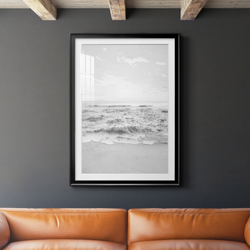 «Gentle Tides I», reproduction encadrée de qualité supérieure, Noir, H 30,5 po x l 22,5 po x P 1 po