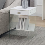 Allegonda 1 Drawer End Table with Shelf