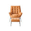 Chaise en cuir fleur de qualité supérieure, fabrication en métal, siège en mousse complète, chaise de 37 po de hauteur, l 21 po x P 19 po x H 15 po, accent et densité D29, cadre intérieur, l 35 po x P 38 po