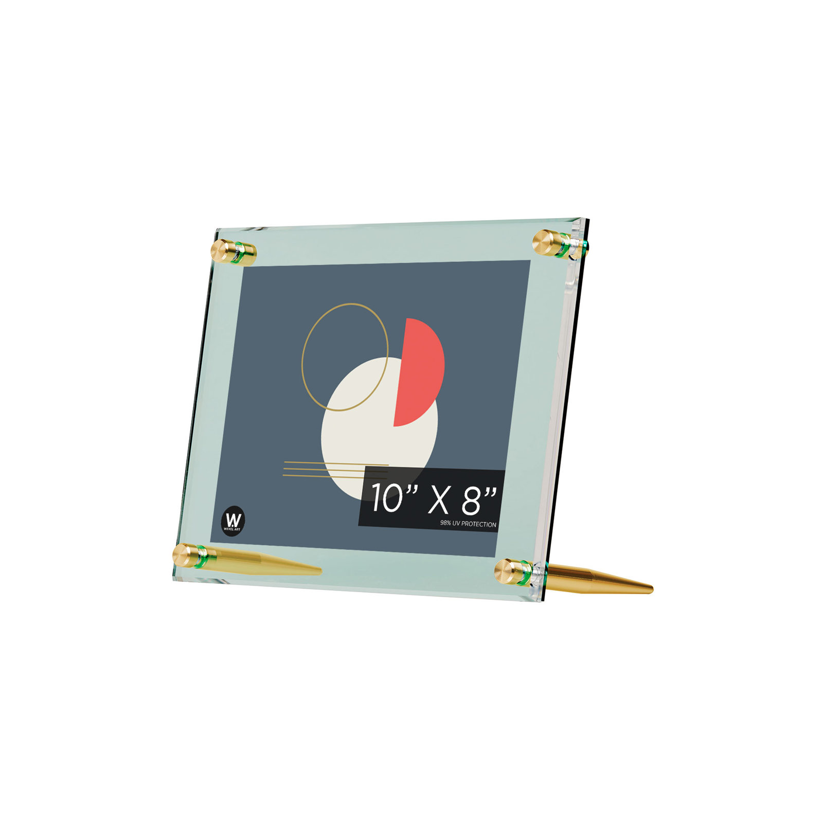 Wexel Art 8x10" Tabletop Frame with Hardware, Seaglass/Gold