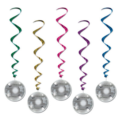 Plaque décorative whirls en plastique pour 70 balles disco