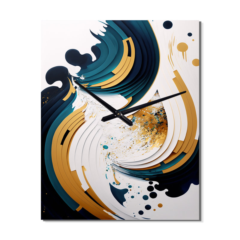 Invaldi - Horloge murale moderne, H 32 po x l 16 po x P 1 po