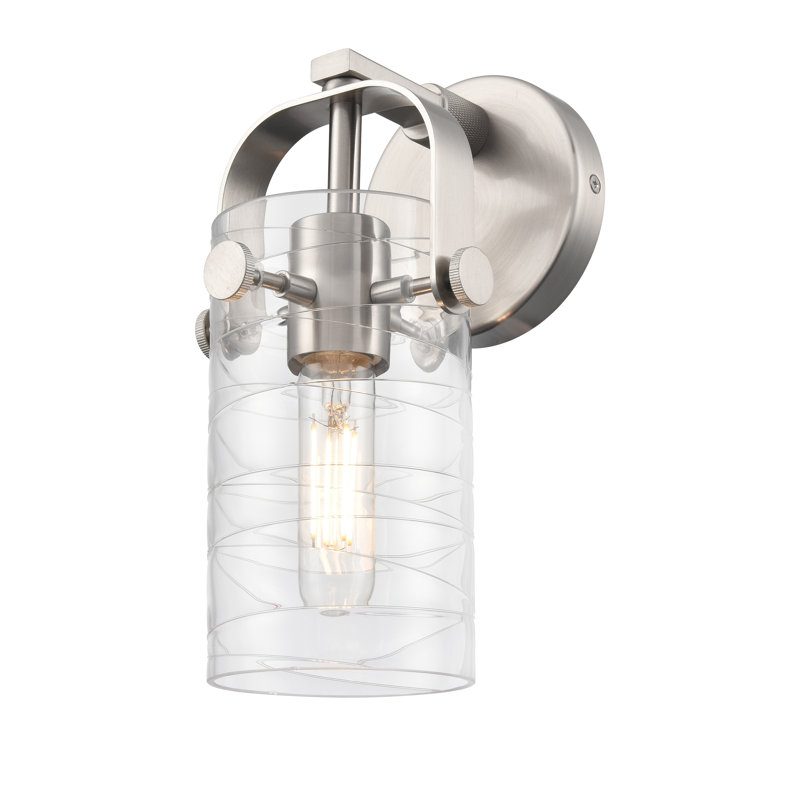 Applique murale 1 lumière 7 po Siglerville, Tourbillon déco, Nickel satiné