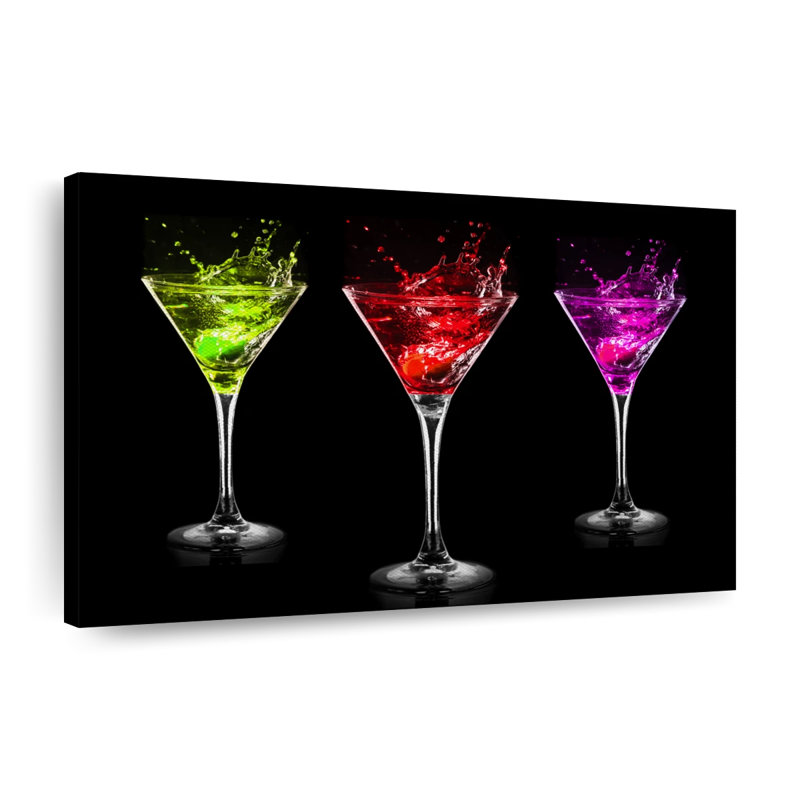 " Flashy Martinis " by SodaPopArt, 8" H x 12" W x 1" D
