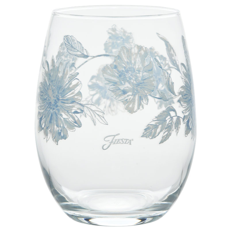 Ensemble de verres à vin sans pied 15 onces Fiesta Botanical Floral