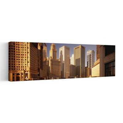 Cityscape Chicago Il Usa, art abstrait moderne, art mural urbain