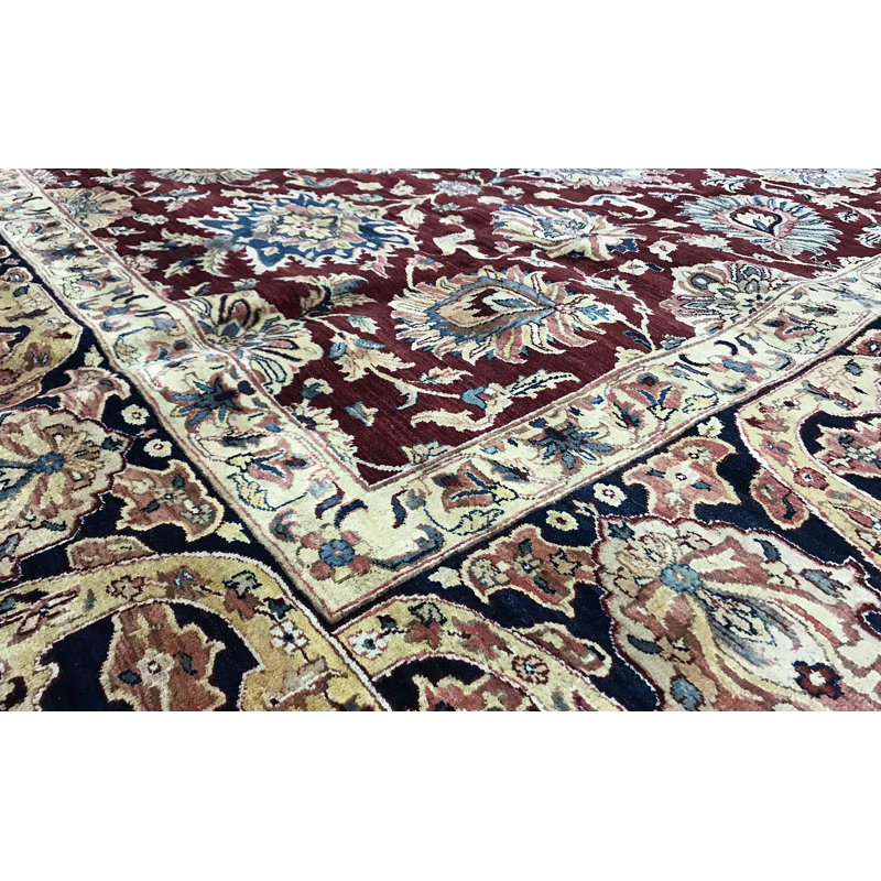 Sona Wool Oriental Area Rug in Red/Beige