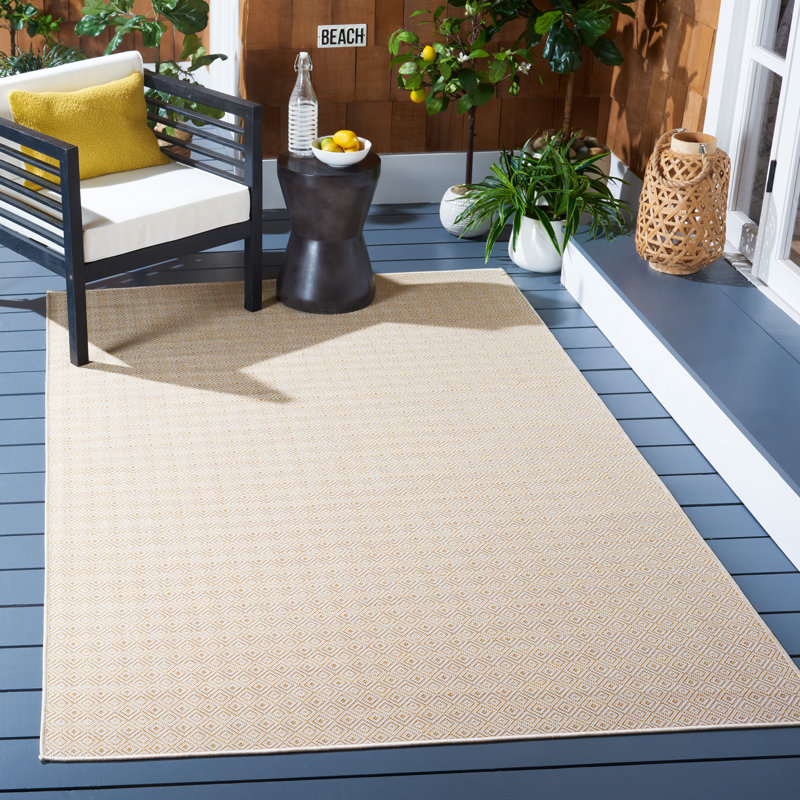 Hardrigg Performance Geometric Indoor/Outdoor Area Rug, Rectangle 5'1" x 7'6"