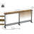 78.7" Console Table with Adjustable Height (27.6"-35.4") and Power Outlet, Skinny Behind Couch Table