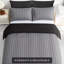 Grey Chevron Reversible Duvet Cover Set with Matching Pillowcases-122073554-125996321