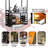 Wall Mounted Wine Rack With LED Light, Hanging Wine Bottle Holder Ceiling, 2-Layer Liquor Bottle And Glass Holder Display Storage,For Home Kitchen Din Ing Room Living Room (31.49In/80Cm)-1857684411