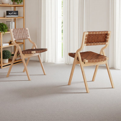 Chaises pliantes en bois, chaises pliantes, chaises de salle à manger en bois empilables pour la cuisine et la salle à manger, siège et dossier tissés, ensemble de 2 chaises de salle à manger