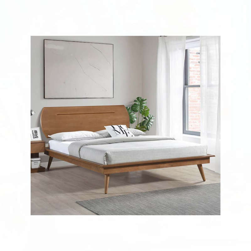 Platform Bed with Oval Headboard, Full
