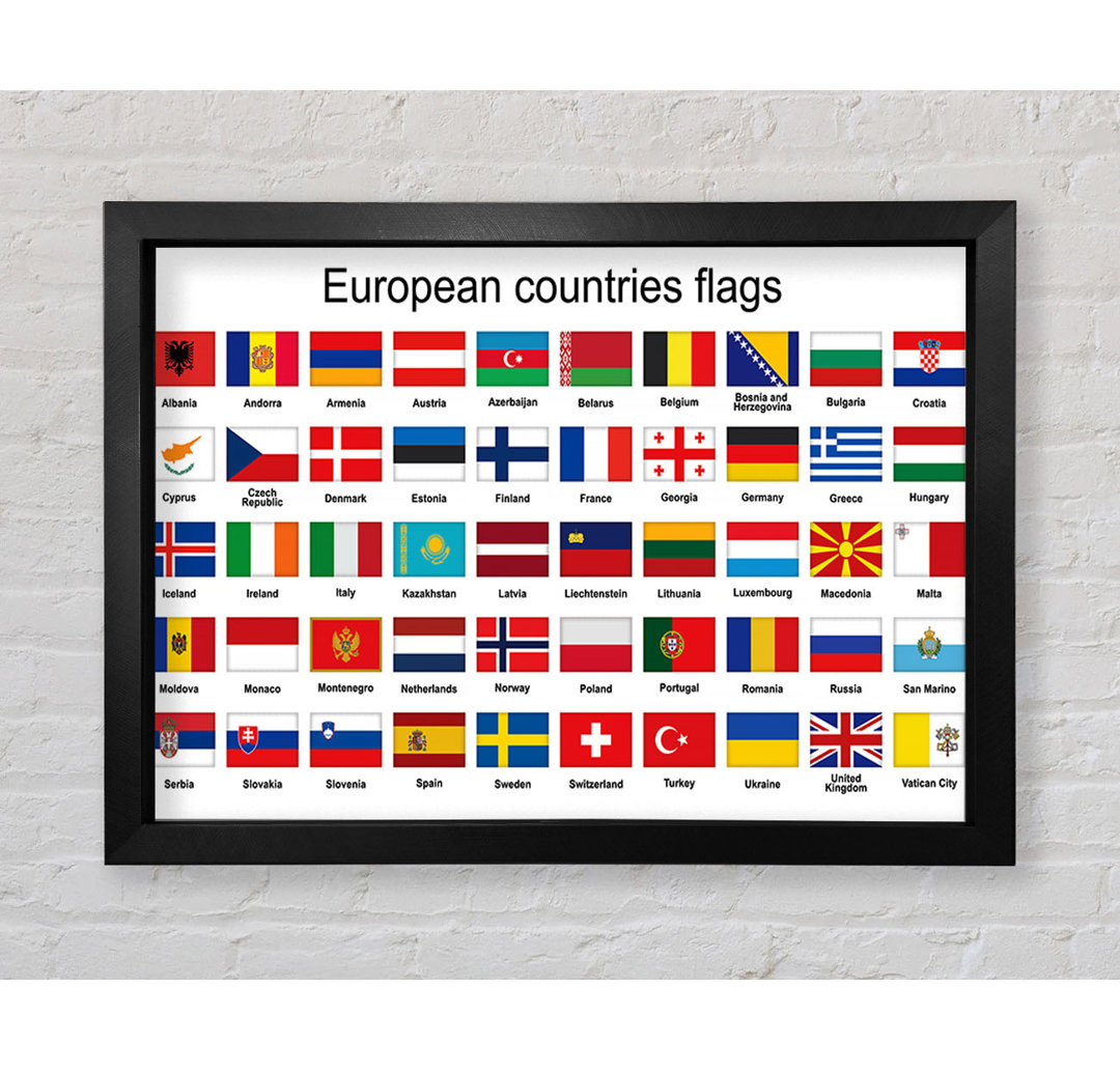 Europäische Länderflaggen - Druck