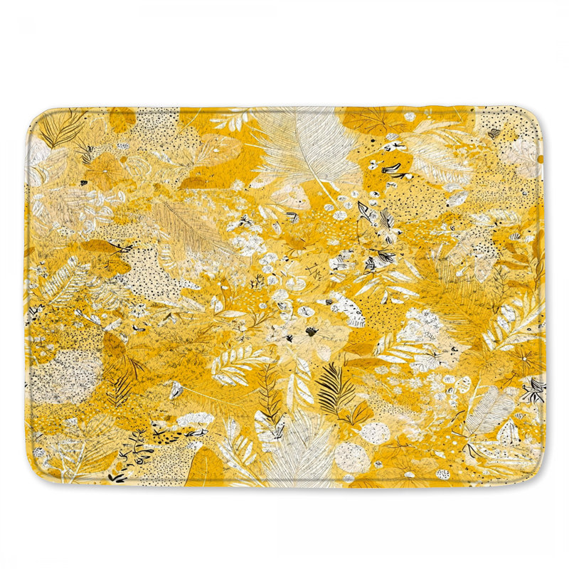 Tapis de bain floral, 24in W x 17in L