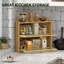 Corner Bread Box, Large Bread Container Storage,Farmhouse Bread Box with Window Bread Holder(Bamboo)-129606426