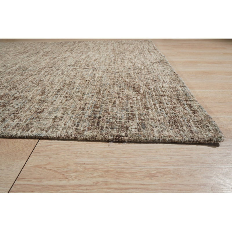 Hand Tufted Wool Area Rug, Tan