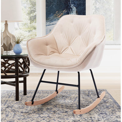 Alliviah Solid Wood Rocking Chair