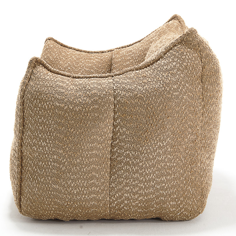 Thaloria Bean Bag Chair Lazy Sofas, Coffee Chenille, 30.7" H x 47.2" W x 36.2" D