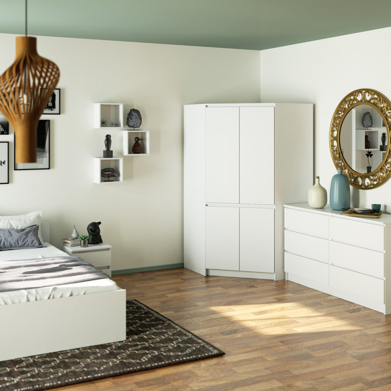 Sonjay 4 Door Manufactured Wood Wardrobe