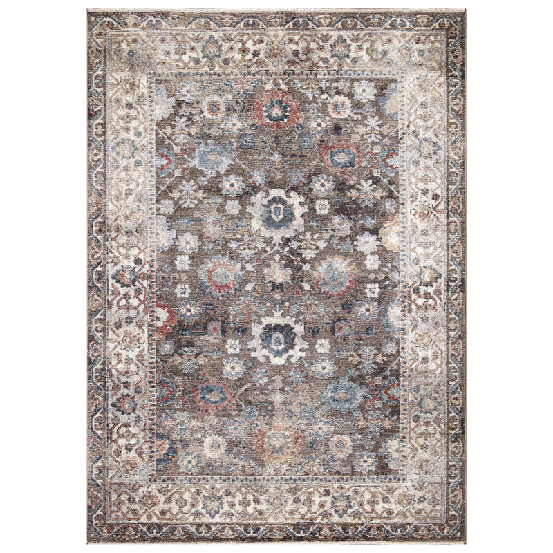 Tapis brun Emmajo, Rectangle 6 pi 7 po x 9 pi 3 po