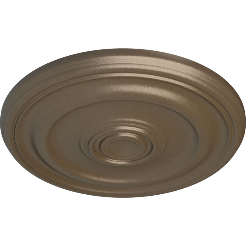 Médaillon de plafond H 15,75 po x l 15,75 po x P 1,5 po Devon, Argent chaleureux