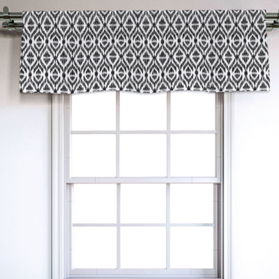Sateen Ikat Ruffled Window Valance